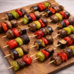 ბოსტნეულის მწვადი ჩხრიზე